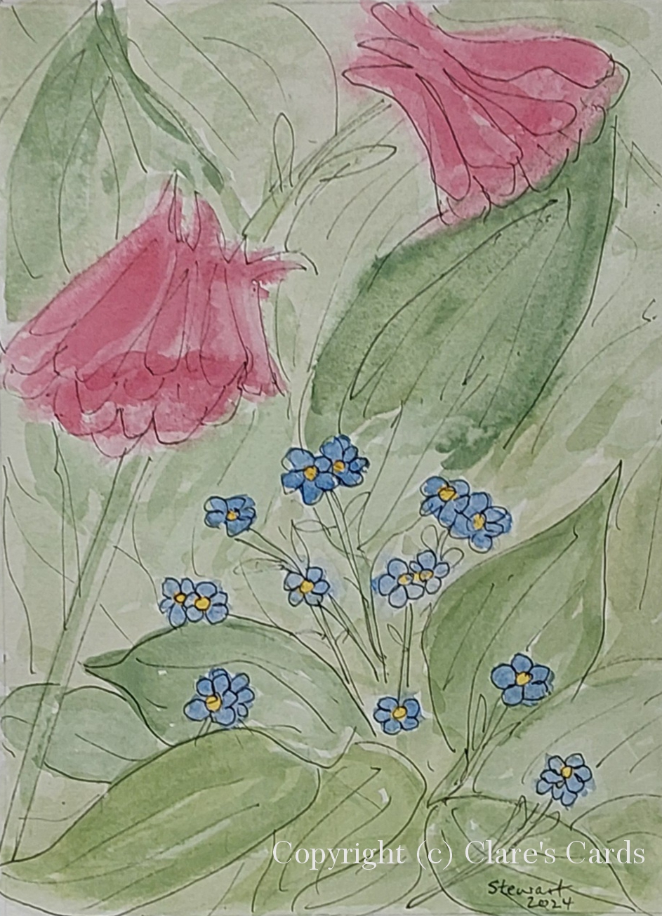 Columbine and Forget-Me-Not