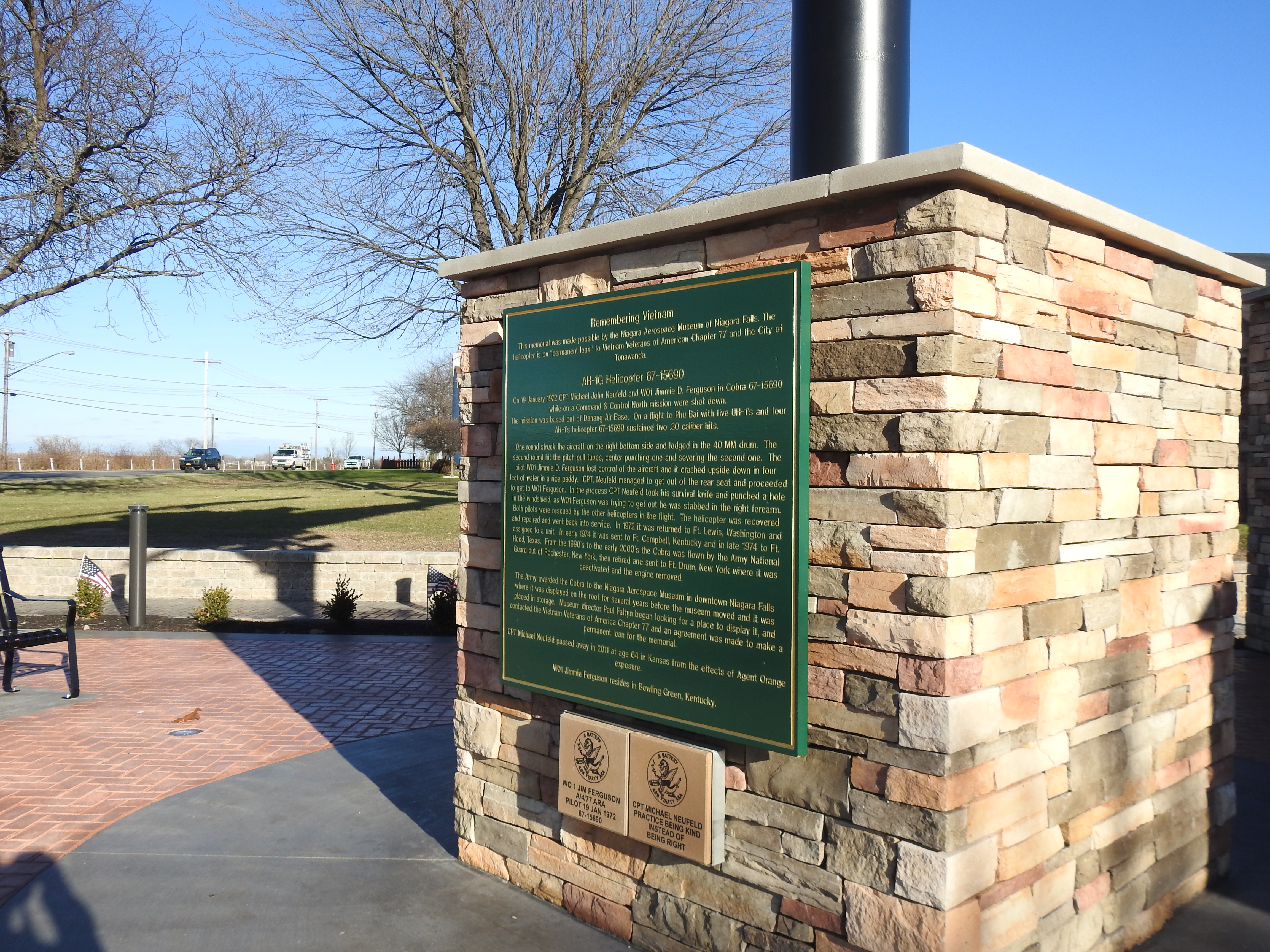 Plaque about the memorial