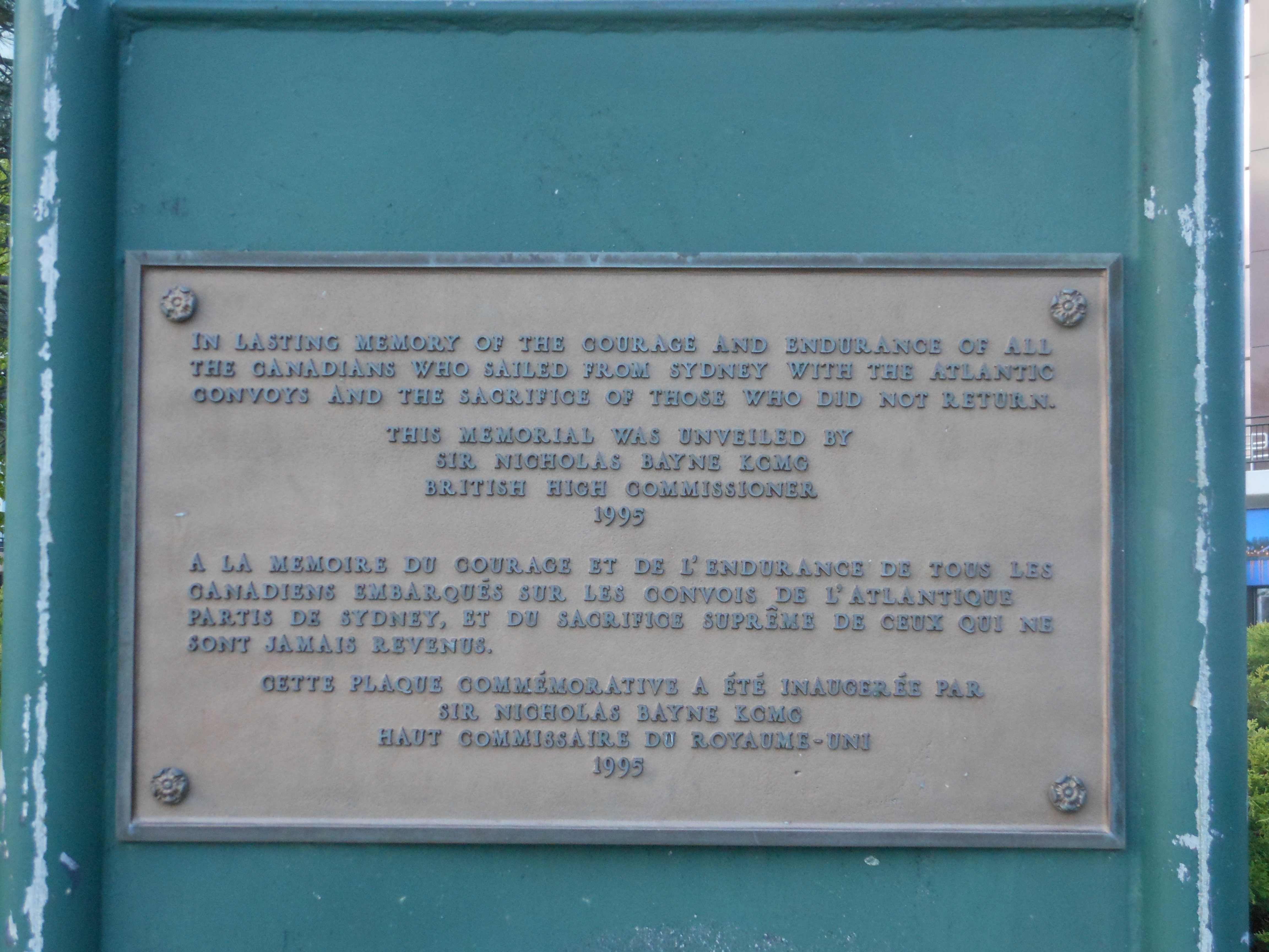 Memorial plaque