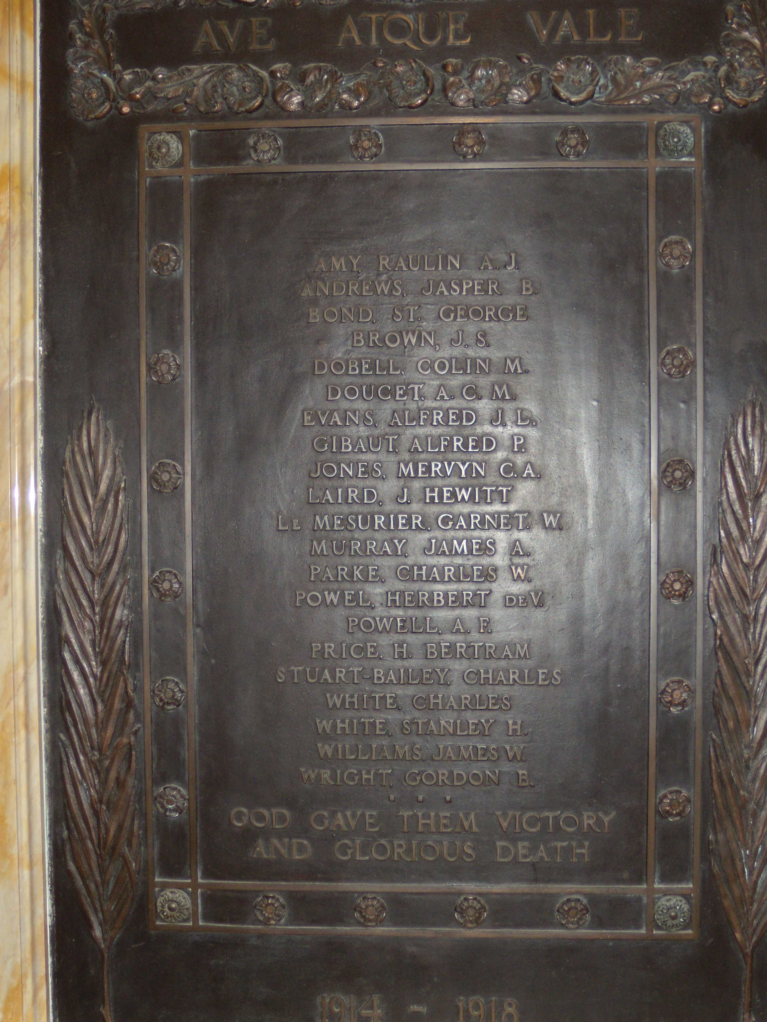Plaque in Holy Trinity Cathedral