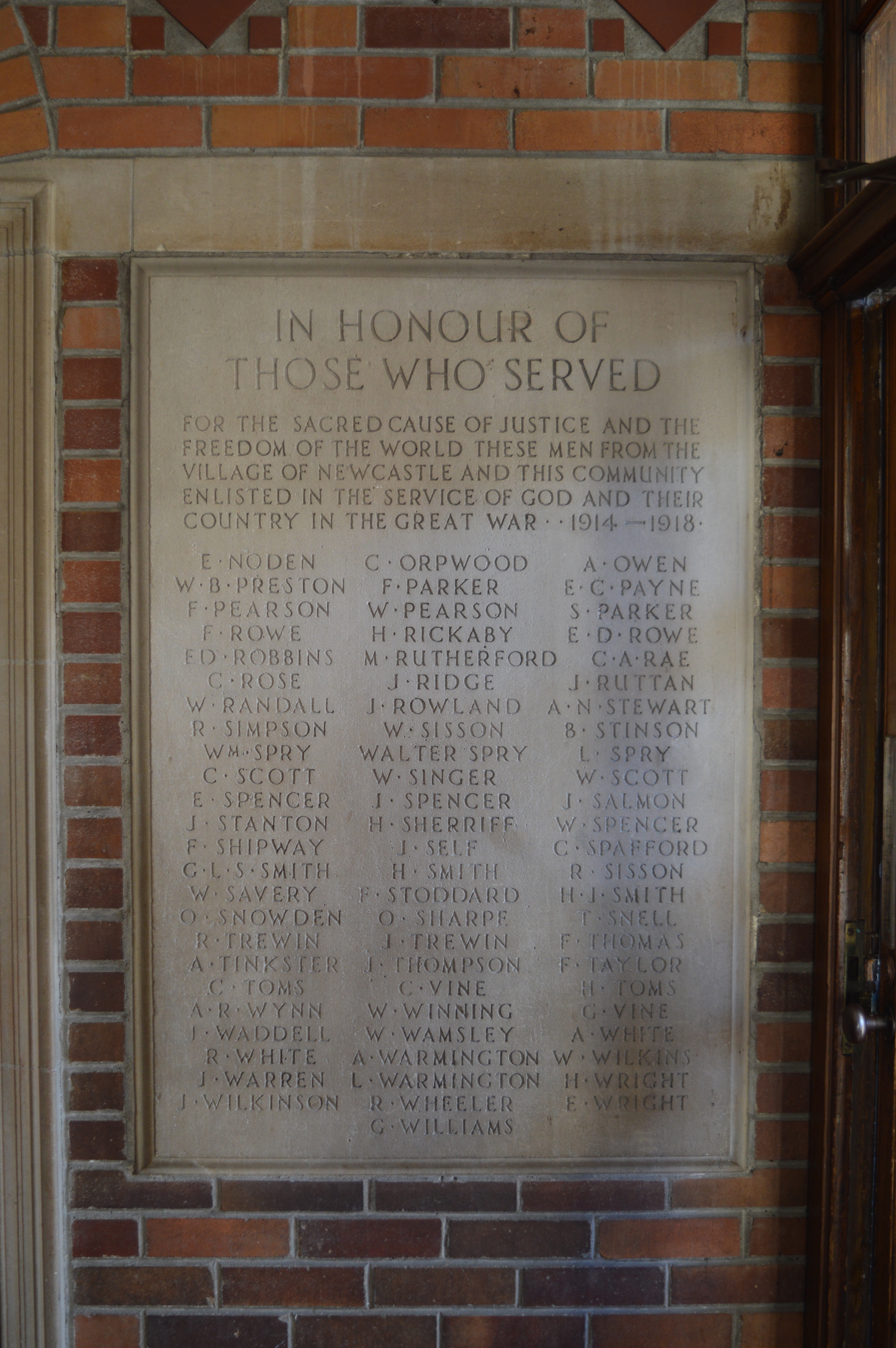 Those who served in the First World War