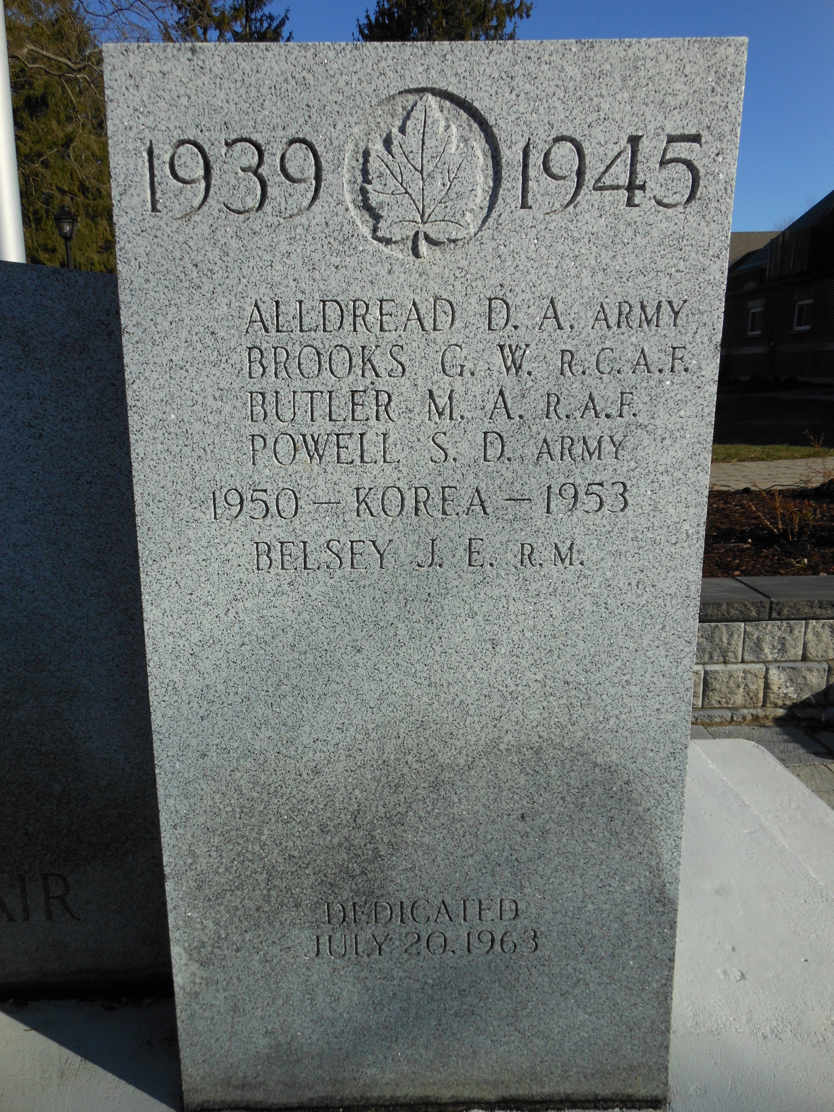 1939 - 1945 & Korean War Dead