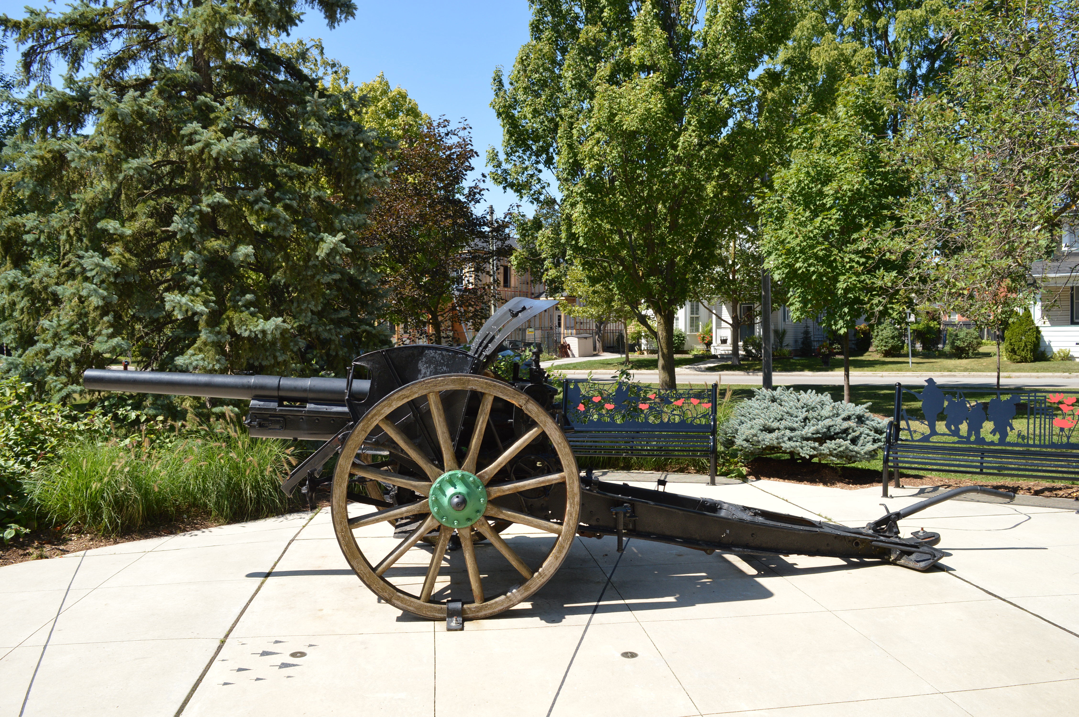 Captured German field gun