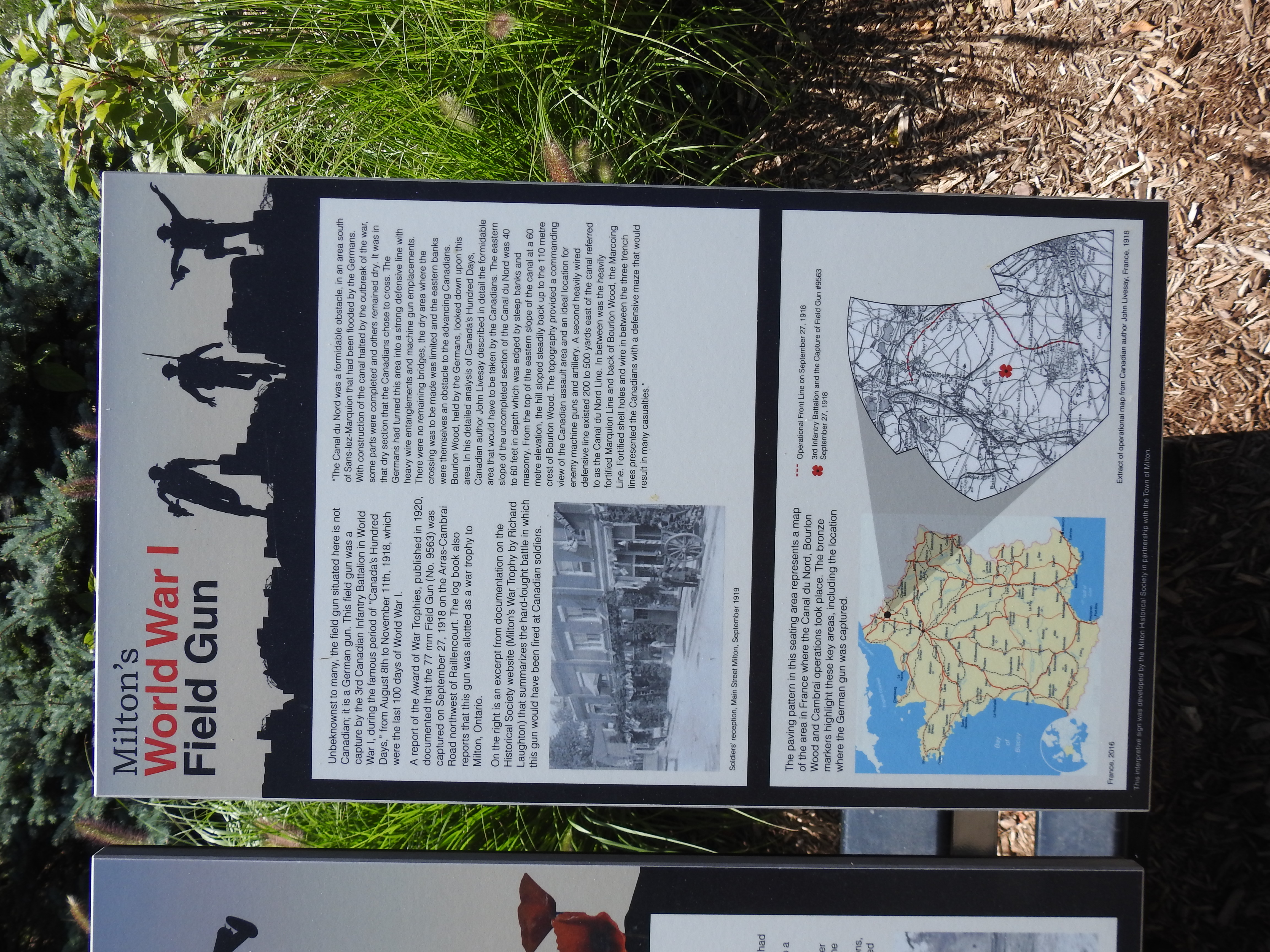 Information about field gun and pavement pattern