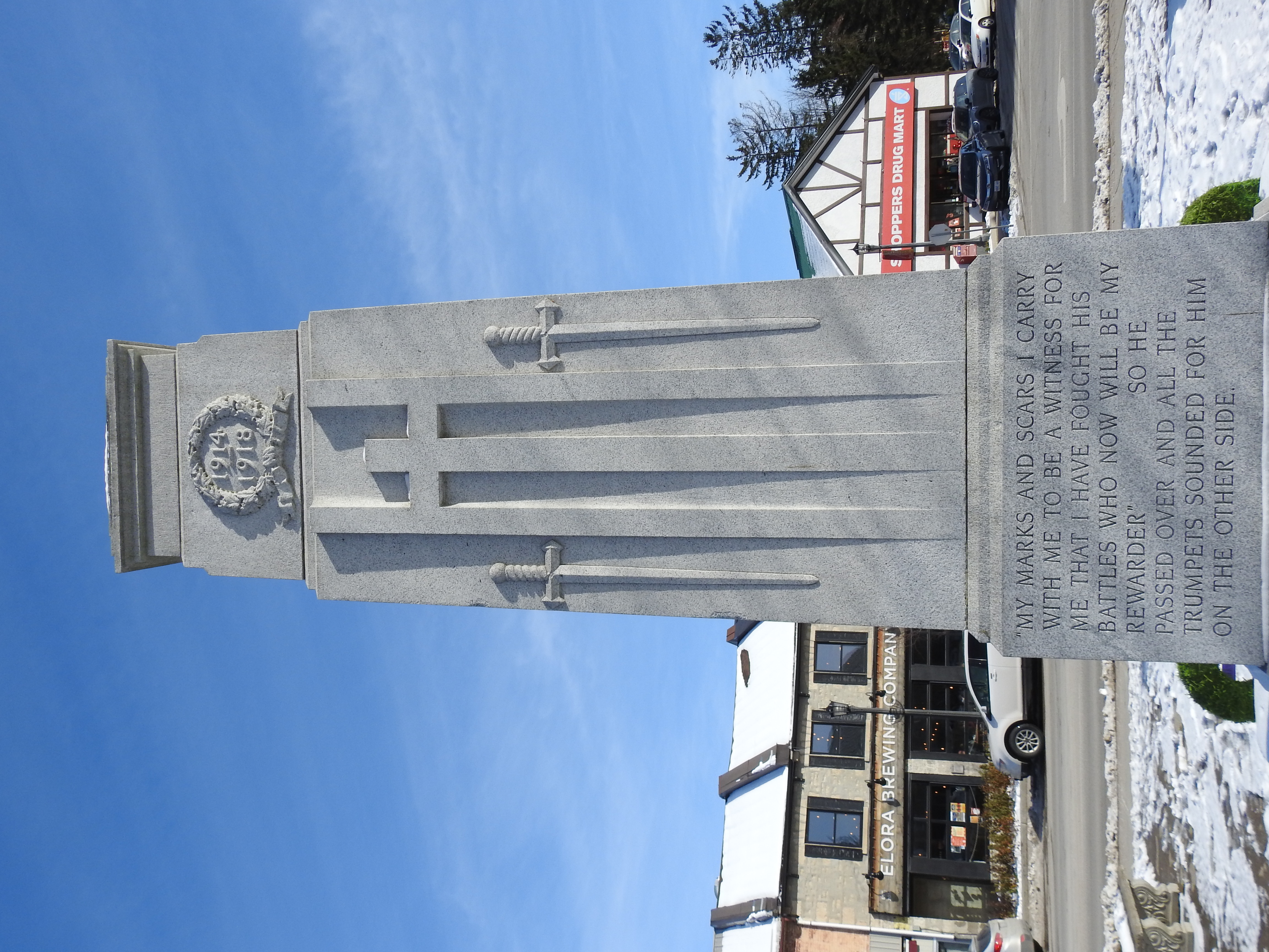 Rear of cenotaph