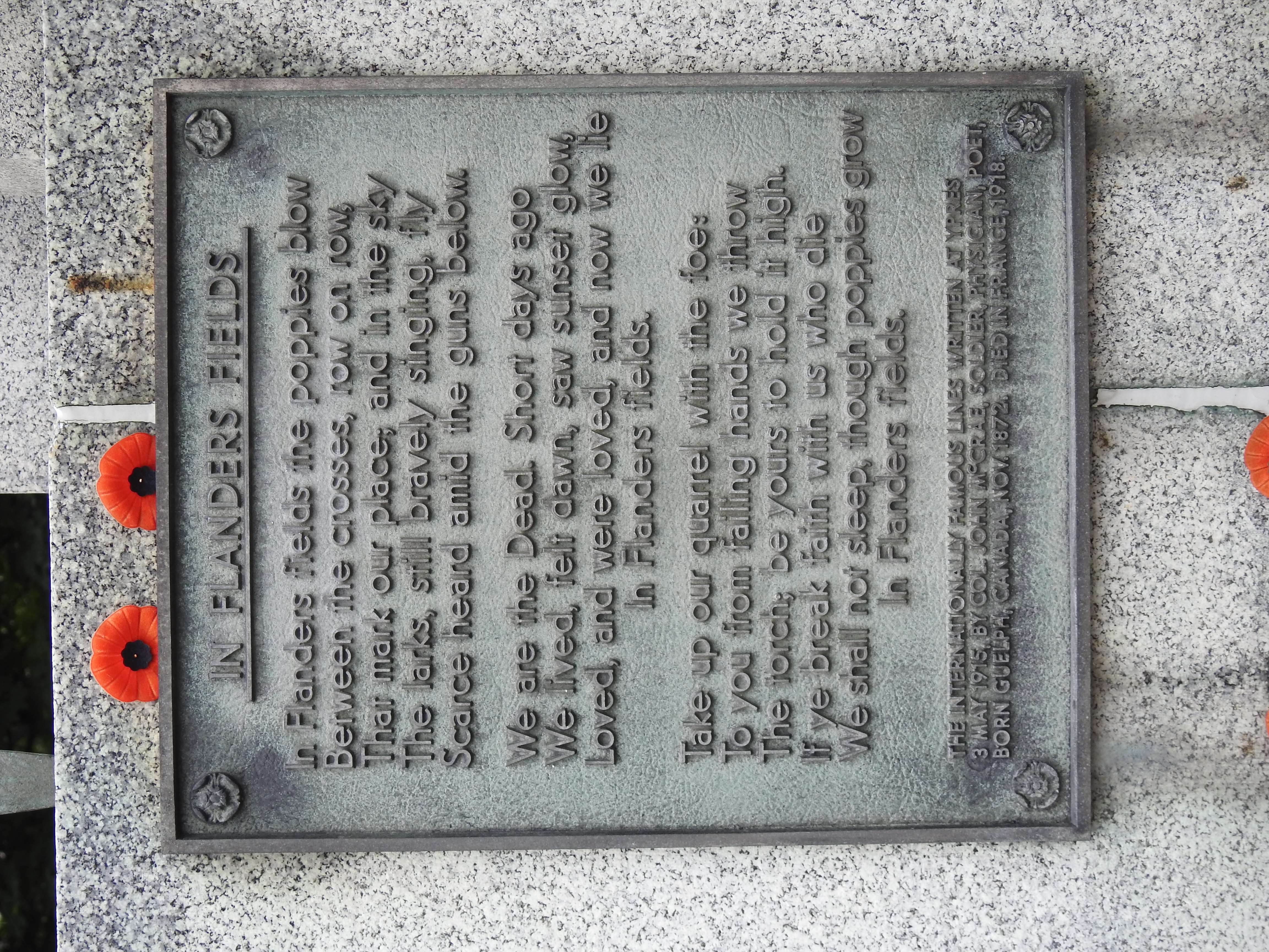 Detail of cenotaph