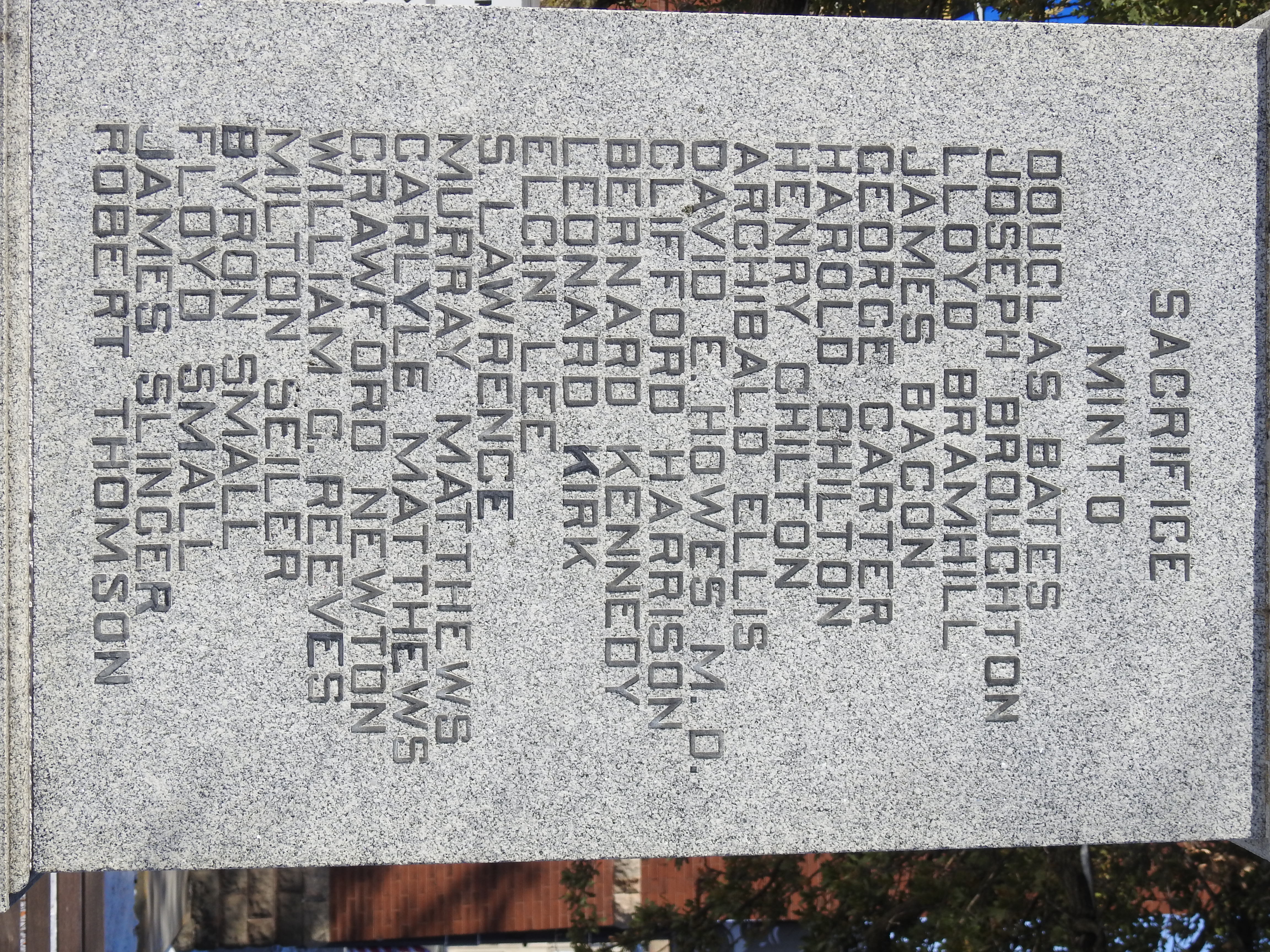 First World War dead Minto
