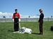 Two members of the Fort Henry Guard with David,