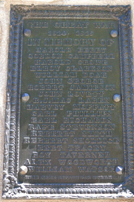 WWI Memorial Plaque