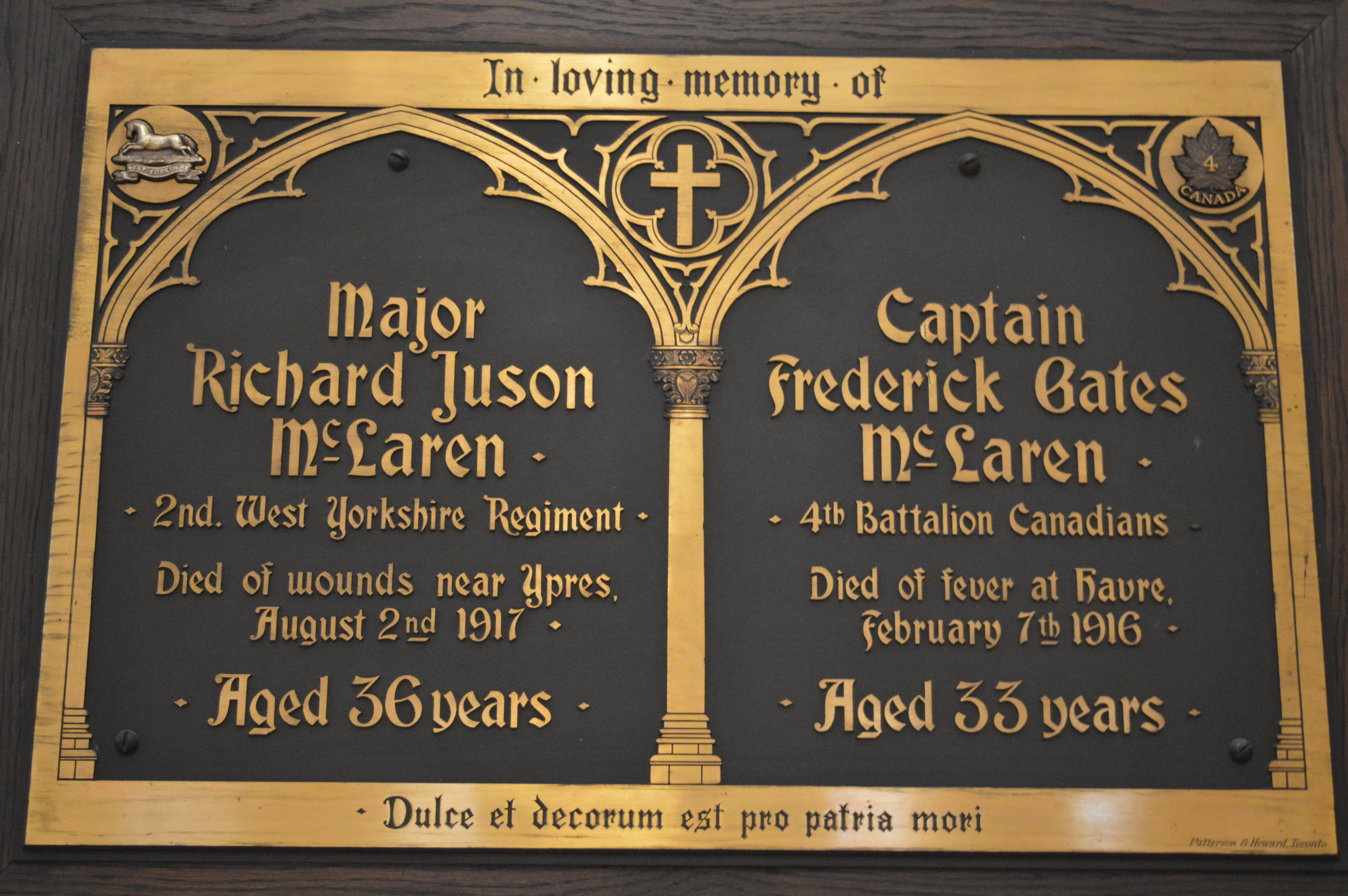 Memorial plaque
