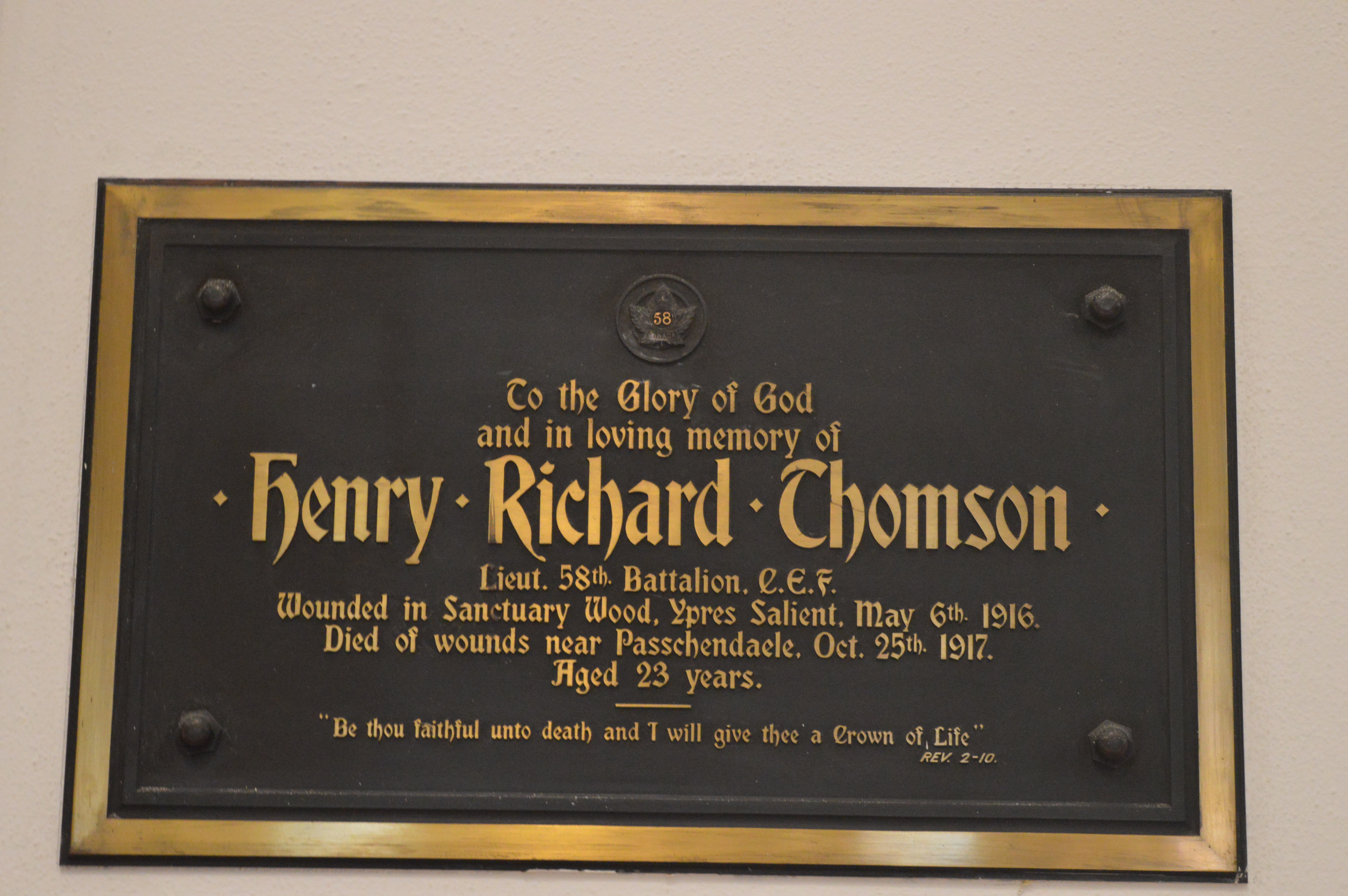 Memorial plaque 