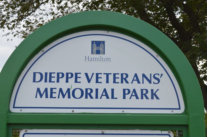 Dieppe Veterans' Memorial Park Sign