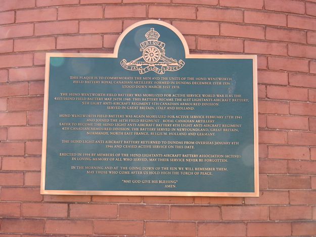 Commemorative plaque