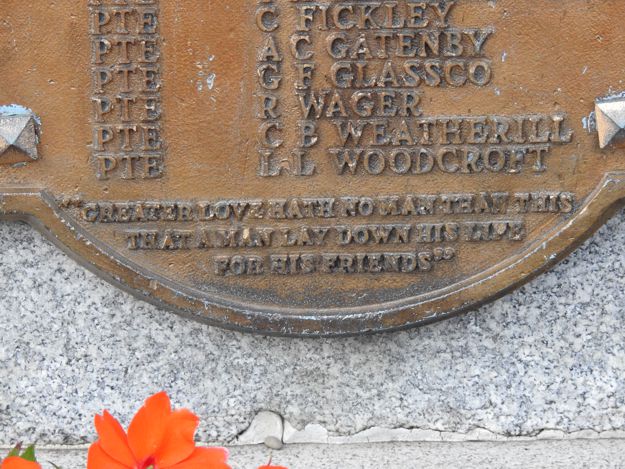 Detail on plaque