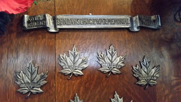 First World War Memorial plaque detail
