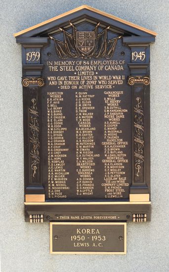 WWII & Korea plaques