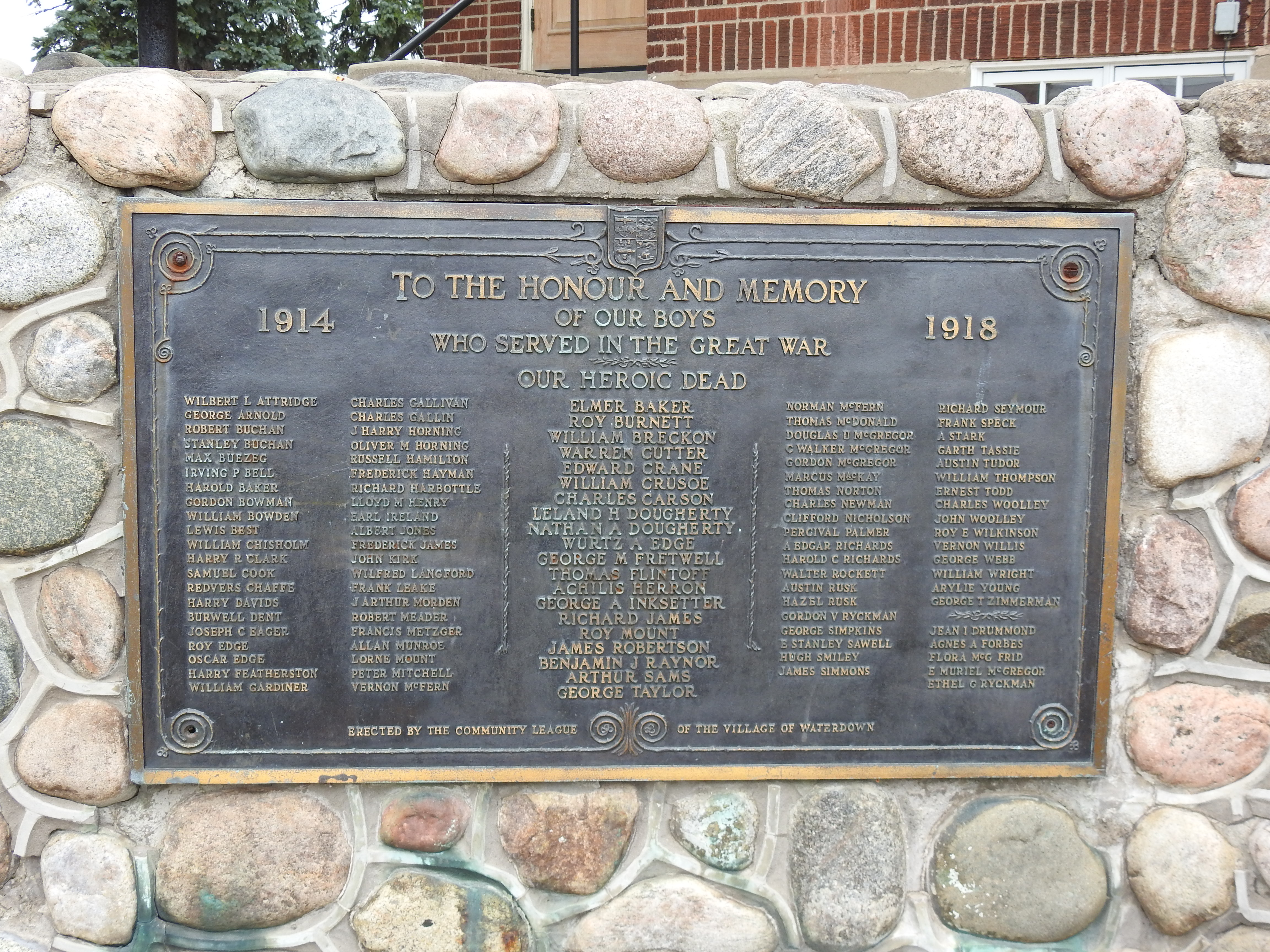 Memorial plaque