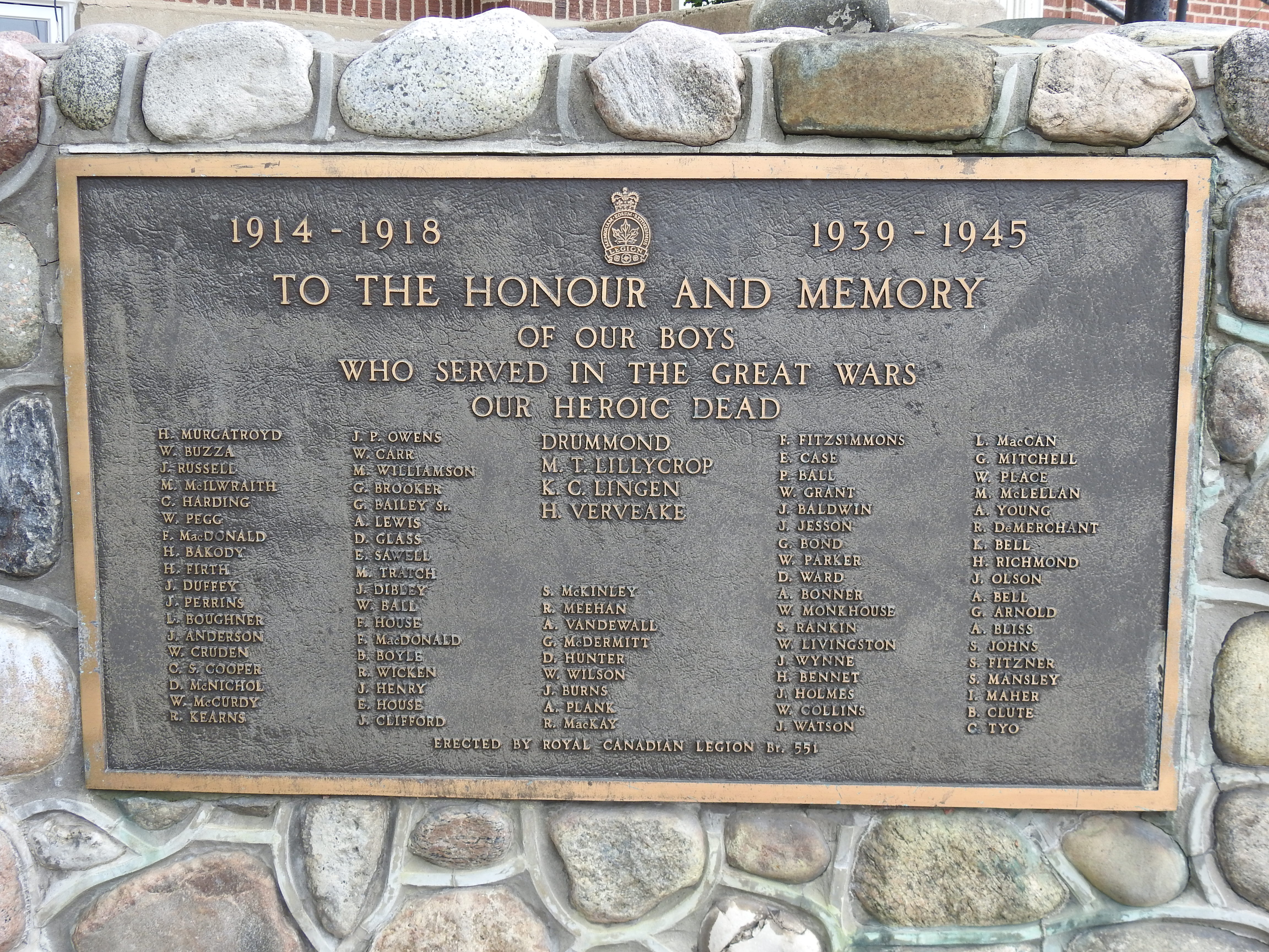 Memorial plaque