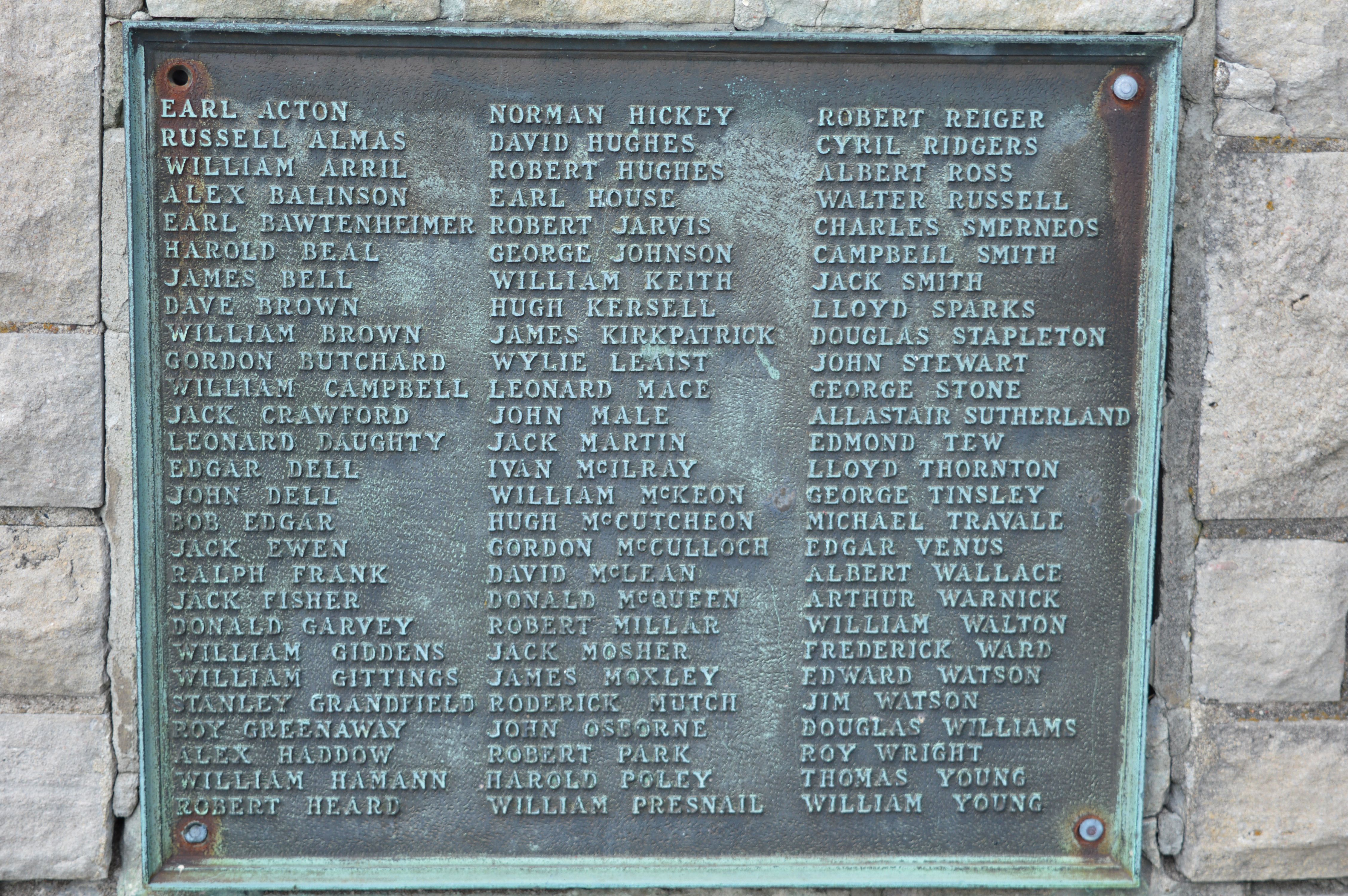 Names of the dead