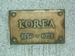 Memorial plaque Korea