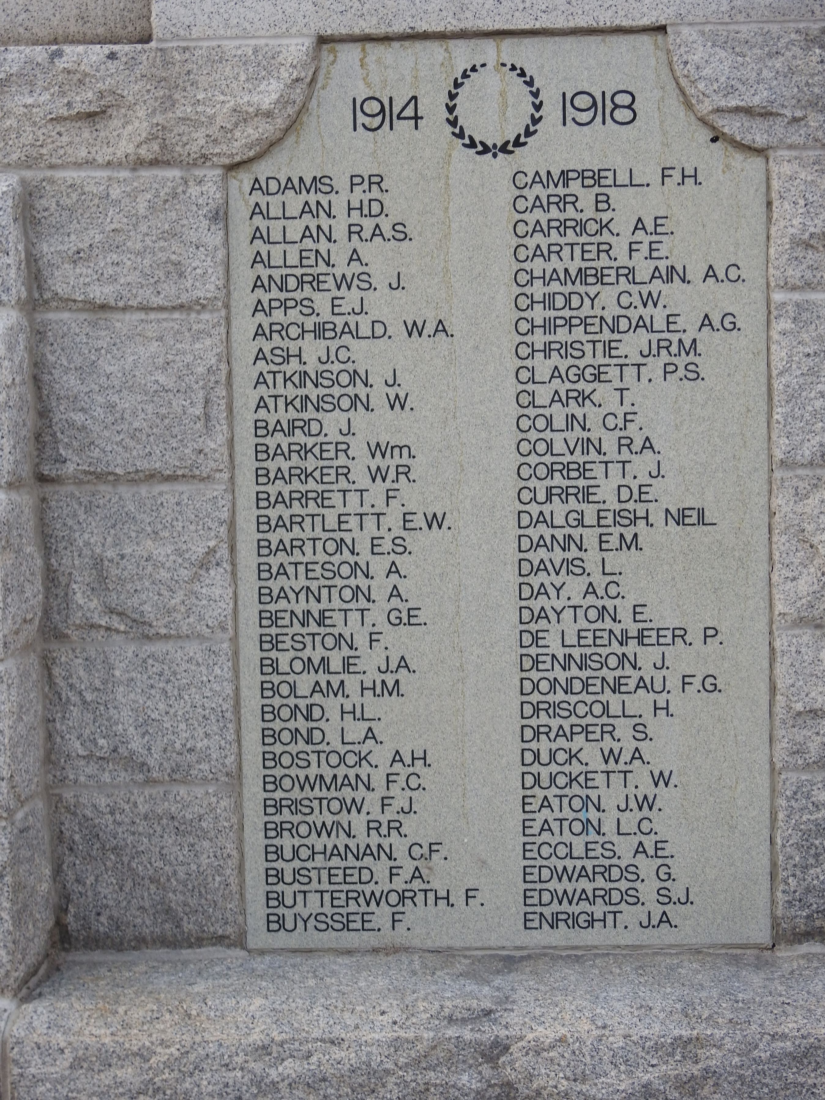 First World War dead