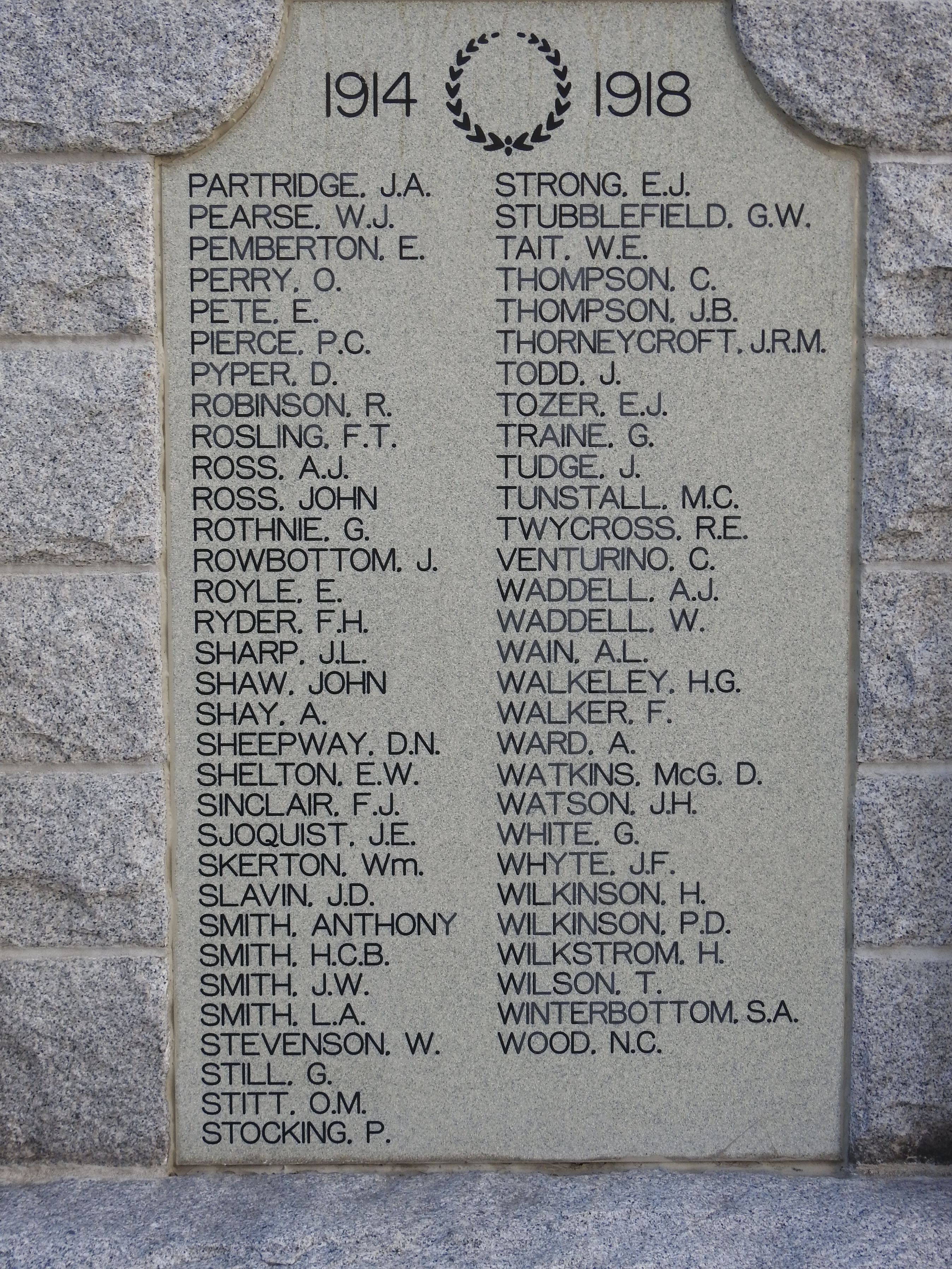 First World War dead