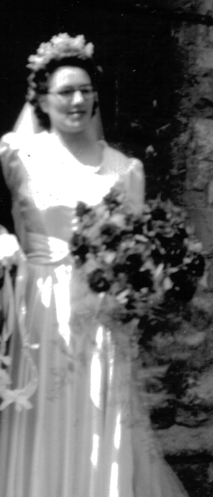 Betty Brown on her wedding day
