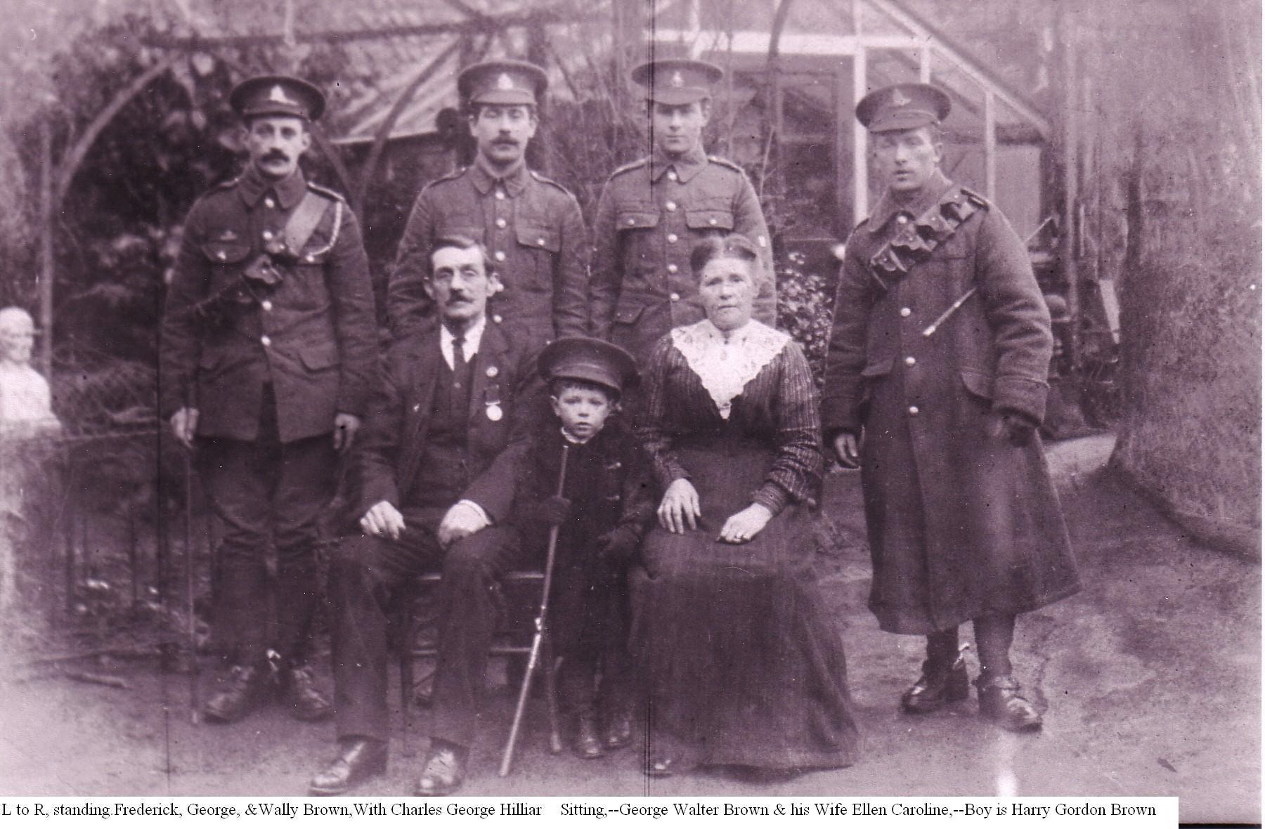 George Walter Brown and family