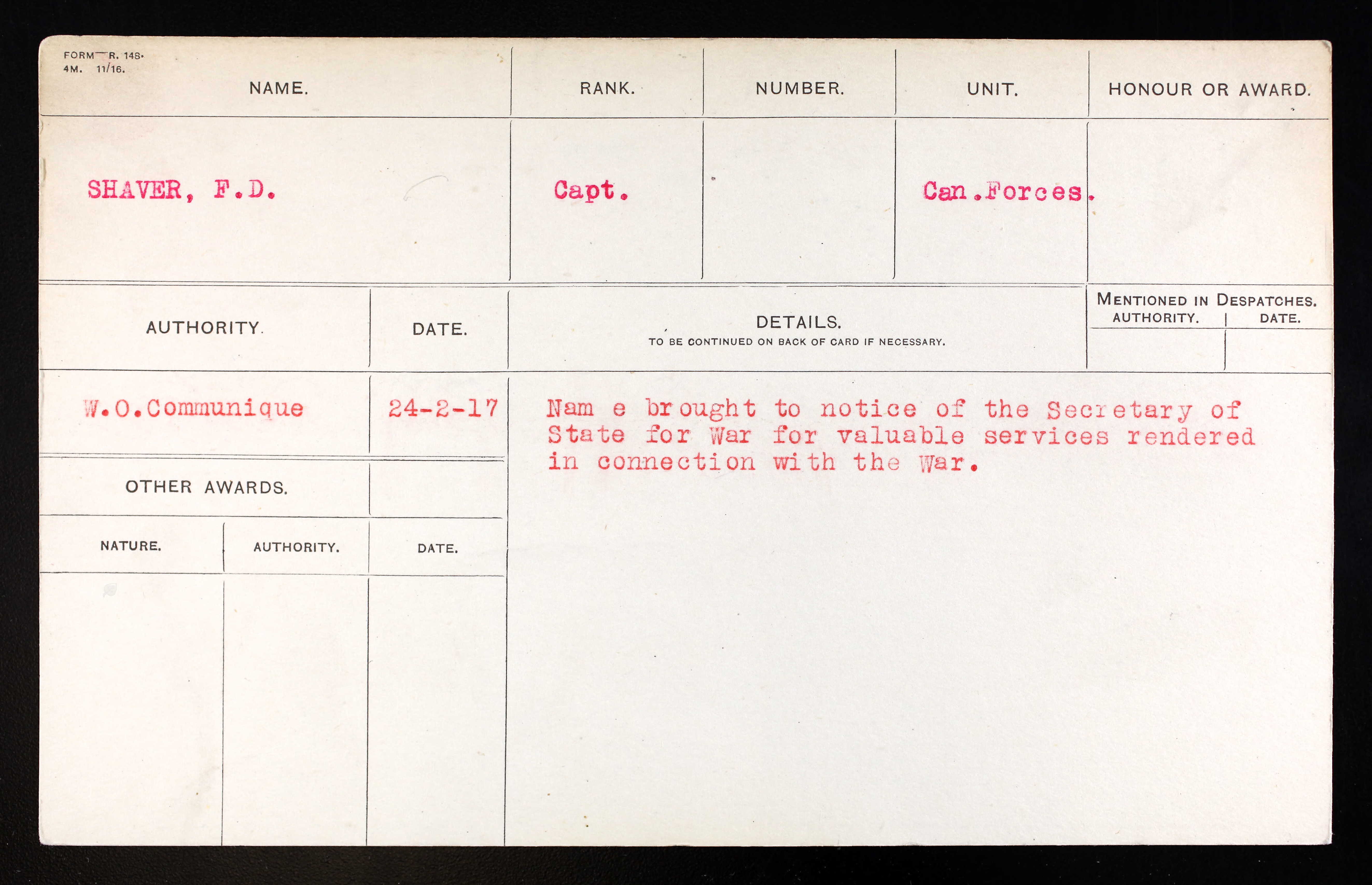 Citation Card