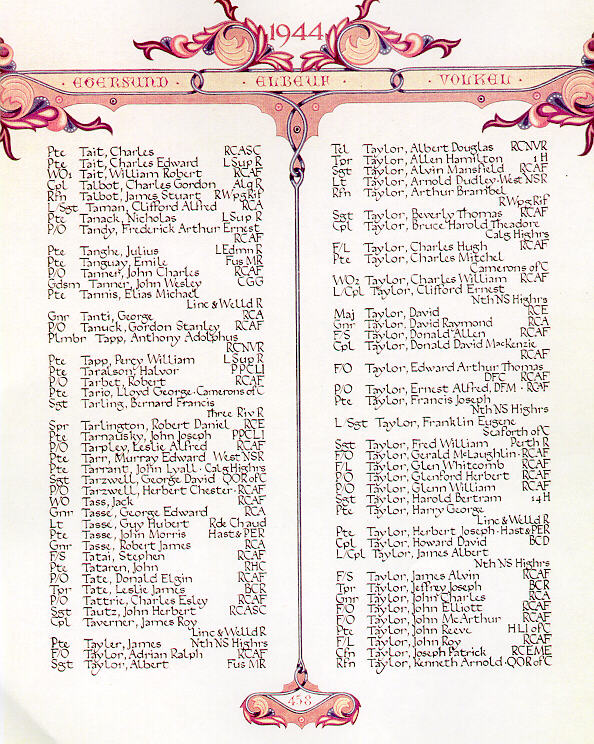 Book of Remembrance Page