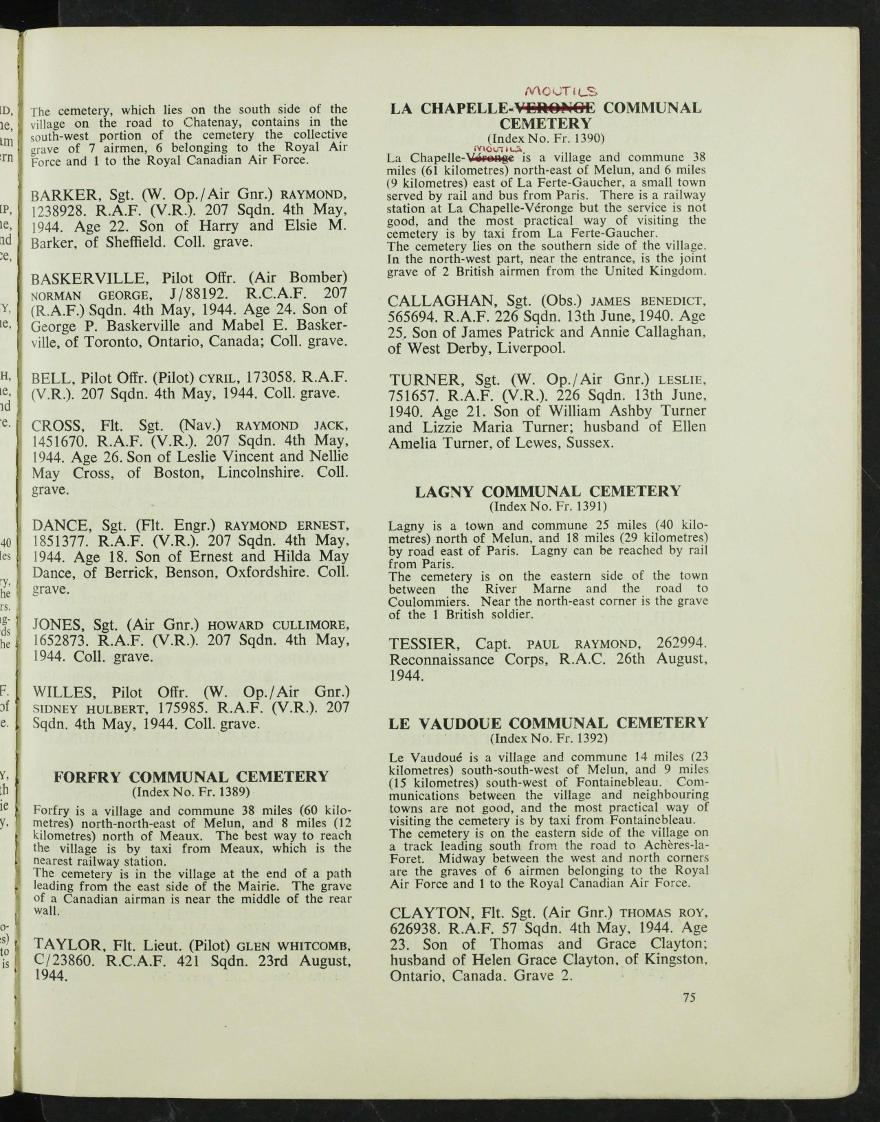Cemetery Record